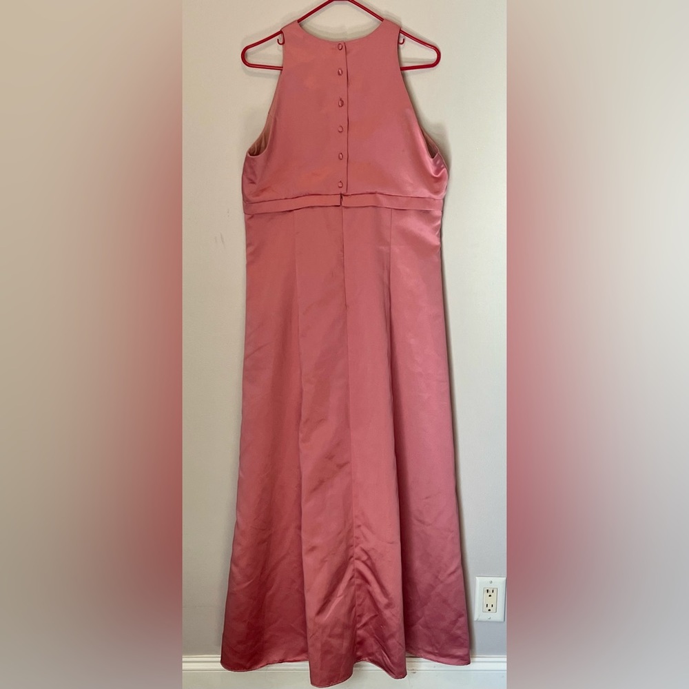 Pretty in pink! Pink satin bridesmaid dress size 16